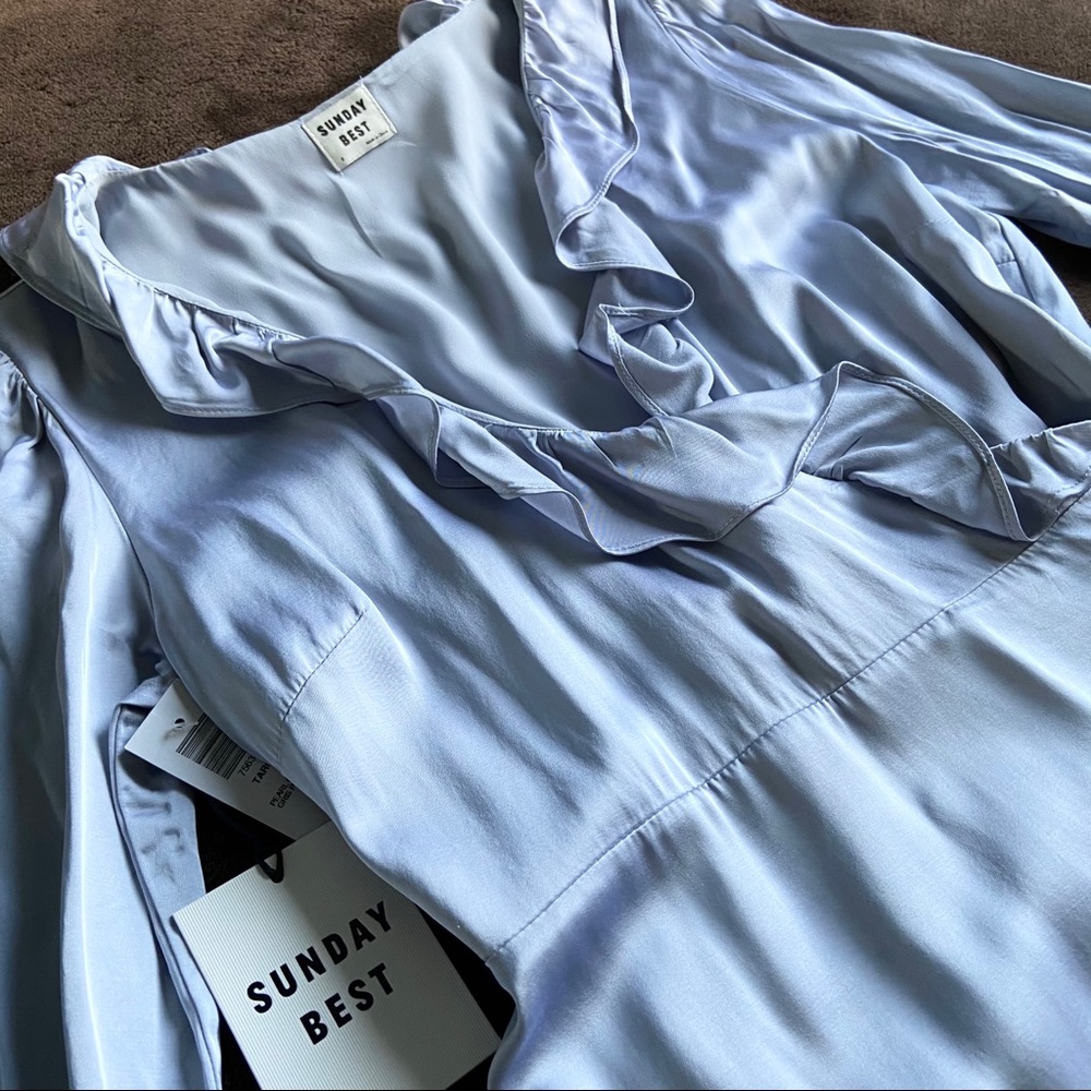 SOLD! ARITZIA | Taro Dress, Pearl Blue - Picture 8 of 13